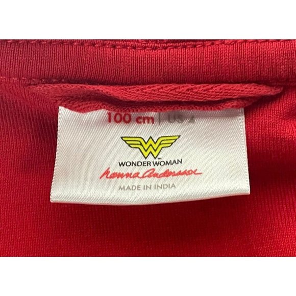 Hanna Andersson Wonder Woman Girls Hoodie Cape Costume Jacket DC 100cm 4 4T - Picture 10 of 12